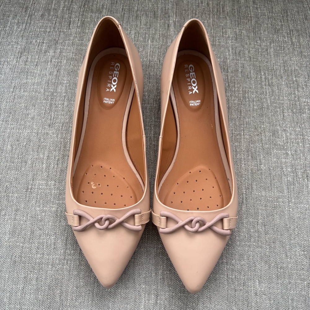 Geox D Charyssa Ballet Flat Nude/Brush Size 36/6